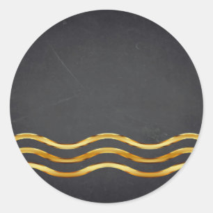 Sticker Rond Personnaliser courbe vierge de tableau noir