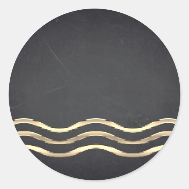 Sticker Rond Personnaliser courbe vierge de tableau noir (Devant)