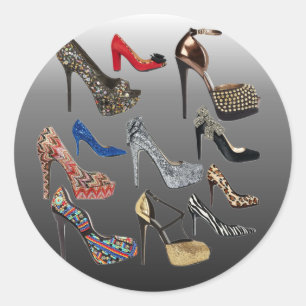 Sticker Rond Personnaliser de collage de talons hauts de