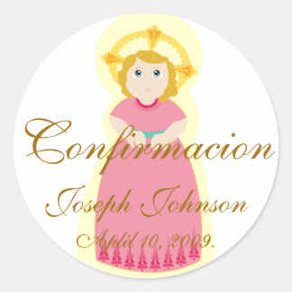 Sticker Rond personnaliser de l'autocollant "Confirmacion"