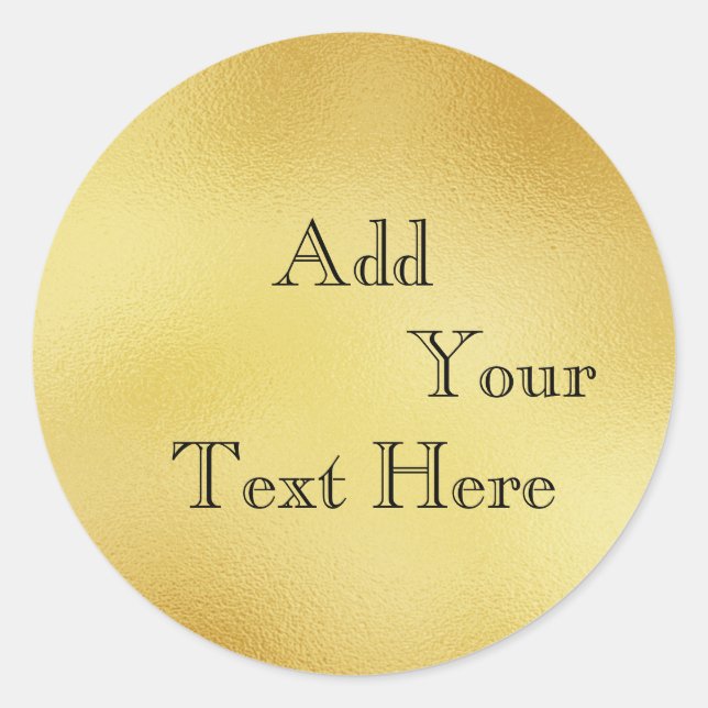 Sticker Rond Personnaliser de Parties scintillant de Faux de Ve (Devant)