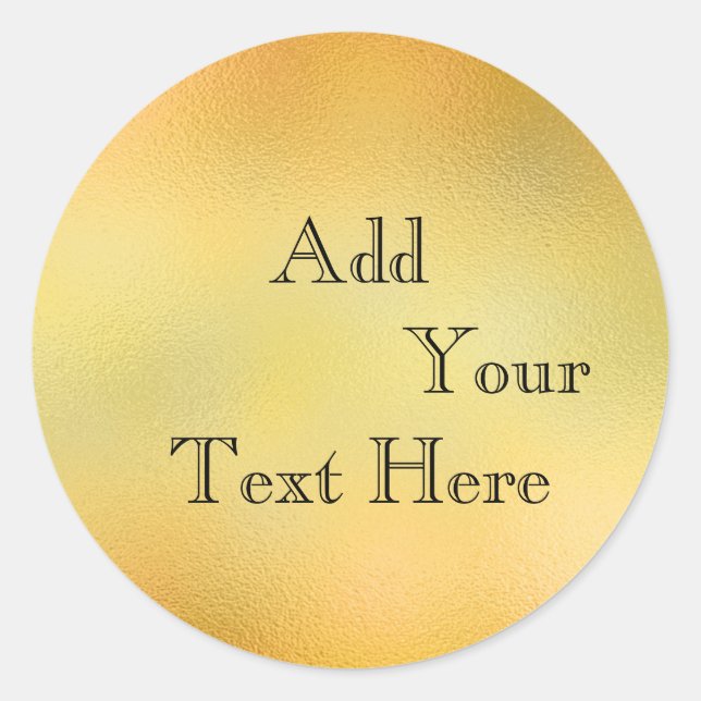 Sticker Rond Personnaliser de Parties scintillant de Faux de Ve (Devant)