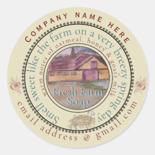 Sticker Rond personnaliser de savon frais