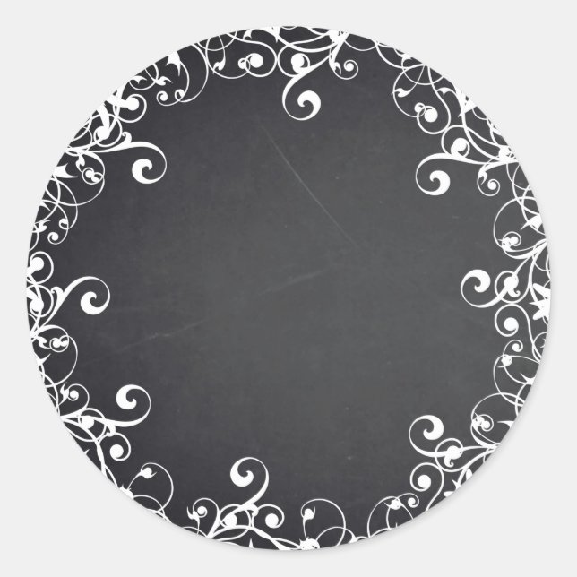 Sticker Rond Personnaliser des flèches florale vierges de table (Devant)