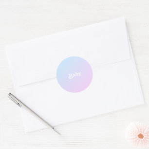 Sticker Rond Personnaliser Nom Baby shower photo, anniversaire
