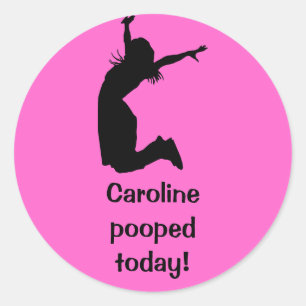 Sticker Rond Personnalisez I Pooped aujourd'hui avec un cadeau
