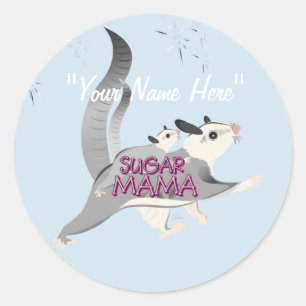 Sticker Rond Personnalisez l'autocollant de planeur de sucre