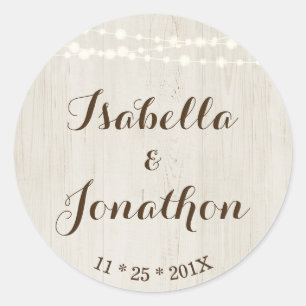 Sticker Rond Personnalisez les noms du couple de W - joint