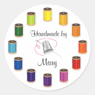Sticker Rond Personnalisez vos coutures, tontes, aiguilles et f