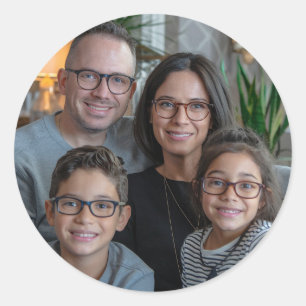 Sticker Rond Personnalisez votre propre photo de famille person