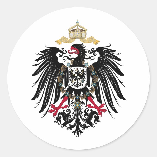 Sticker Rond Personnalité allemande (Devant)