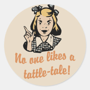 Sticker Rond Personne aime un conte de commérages