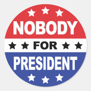 Sticker Rond Personne pour président