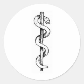 Sticker Rond Personnel d'Asclepius
