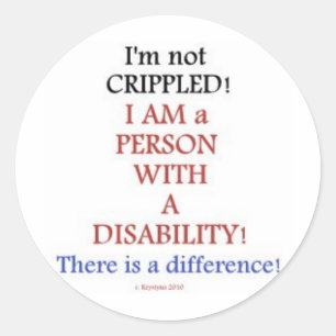 STICKER ROND PERSONNES HANDICAPÉES 2