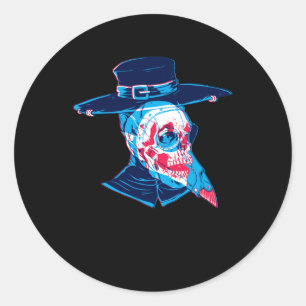 Sticker Rond Peste Docteur Moyen Age Docteur Steampunk Cadeau