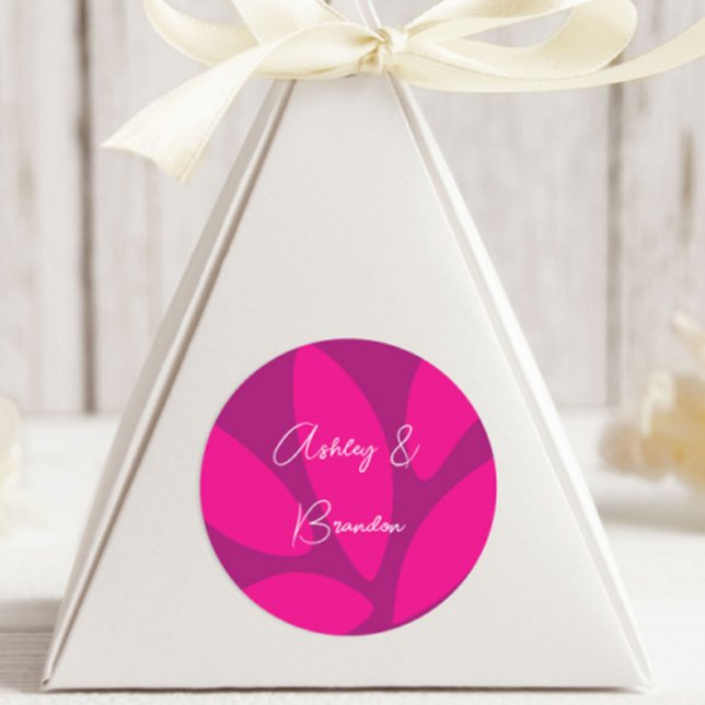 Sticker Rond Pétales de fleurs de mood Fête des mariées de Fuch (Créateur téléchargé)