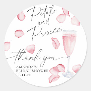 Sticker Rond Pétales et Procuco - merci la douche nuptiale