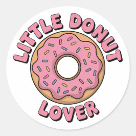 Sticker Rond Petit Amoureux de Donut | Enfant