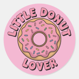 Sticker Rond Petit Amoureux de Donut | Enfant