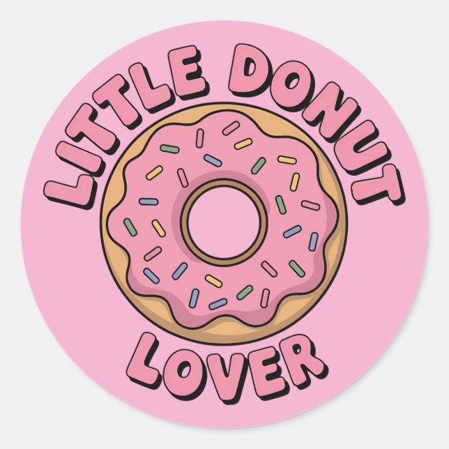 Sticker Rond Petit Amoureux de Donut | Enfant (Devant)