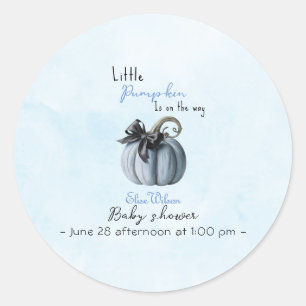 Sticker Rond Petit arc citrouille rose en chemin