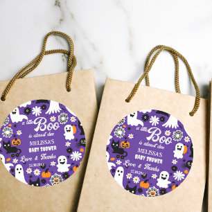 Sticker Rond Petit boo Halloween baby shower merci pour