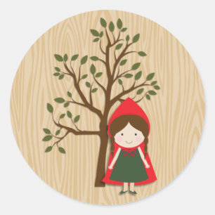 Sticker Rond Petit Chaperon Rouge