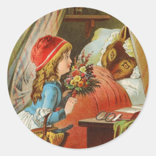 Sticker Rond Petit chaperon rouge par Carl Offterdinger