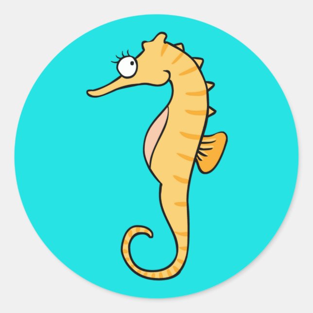 Sticker Rond Petit cheval de mer (Devant)