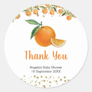Sticker Rond Petit chevalet Merci Aquarelle
