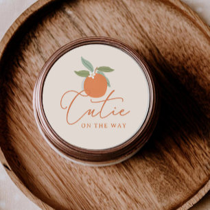 Sticker Rond Petit Citron Orange Merci