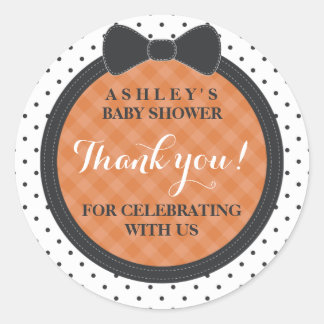 Sticker Rond Petit cou | Merci Baby shower Halloween