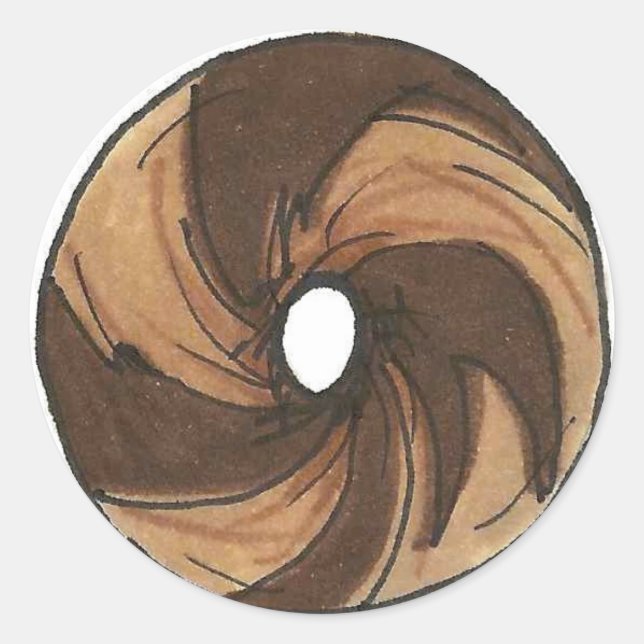 Sticker Rond Petit déjeuner classique New York Deli Marble Rye  (Devant)
