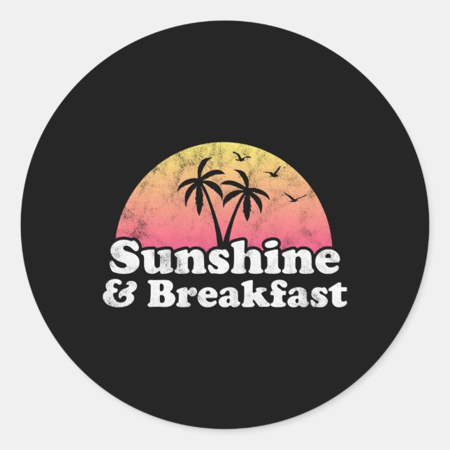 Sticker Rond Petit Déjeuner Sunshine Et Petit Déjeuner (Devant)