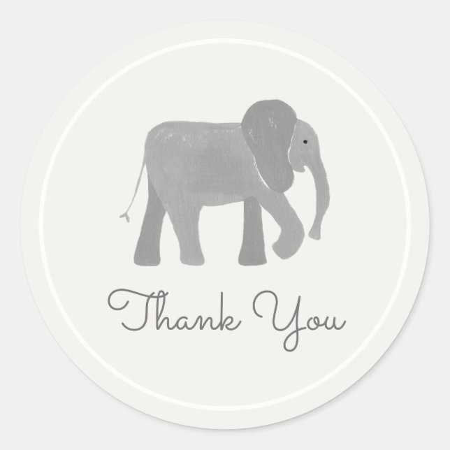 Sticker Rond Petit éléphant (Devant)