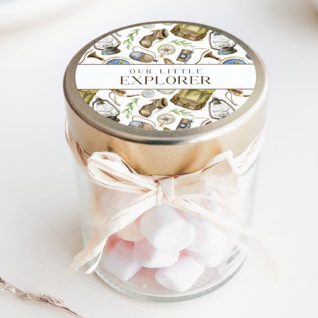 Sticker Rond Petit Explorateur Neutre Personnalisé Faveur (Créateur téléchargé)