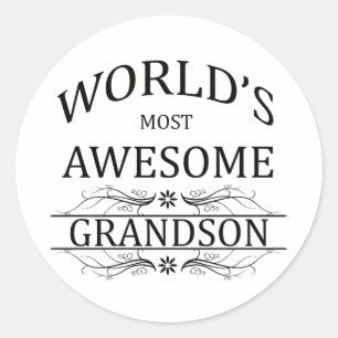 Sticker Rond Petit-fils le plus génial du monde