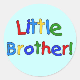 Sticker Rond Petit Frère Couleurs primaires Tshirts et cadeaux