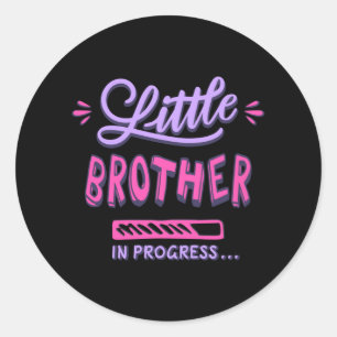 Sticker Rond Petit frère en cours