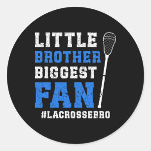 Sticker Rond Petit Frère Lacrosse Frère D'Une Lacrosse Jouer