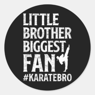 Sticker Rond Petit Frère Plus Grand Ventilateur Karate Bro Fier