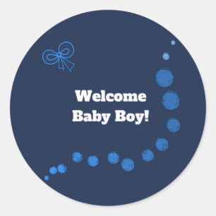 Sticker Rond Petit garçon de bienvenue