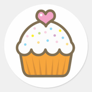 Sticker Rond petit gâteau de vanille