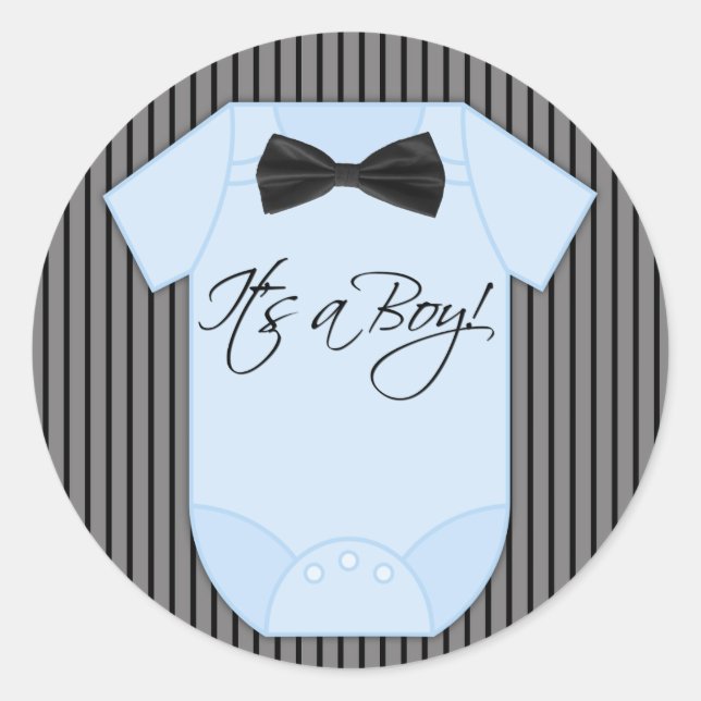 Sticker Rond Petit Homme Baby Boy Douche (Devant)
