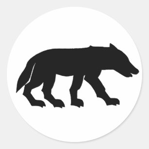 Sticker Rond Petit loup