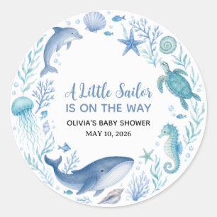 Sticker Rond Petit Marin Sous la Mer