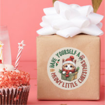Petit Noël Mignon Chat Orange Kawaii