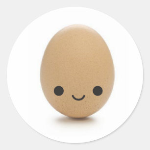 Sticker Rond Petit oeuf heureux