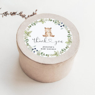 Sticker Rond Petit ours du feuillage d'Eucalyptus